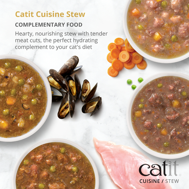 Catit - Cuisine Premium Wet Food for Cats - Beef Stew with Veggies - 95 g