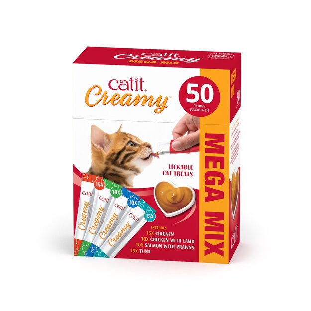 Catit - Creamy Premium Treat for Cats - Chicken - Multi Pack (50x10g)