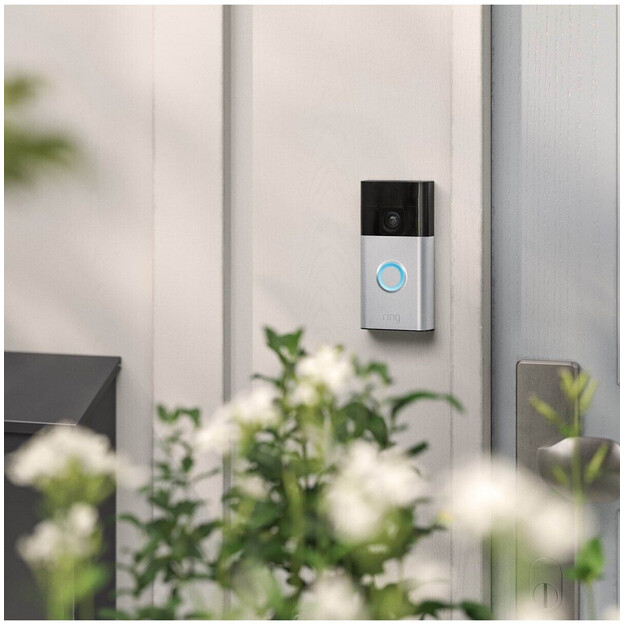 Ring - Battery Video Doorbell (Satin Nickel) + Chime (2nd Gen)