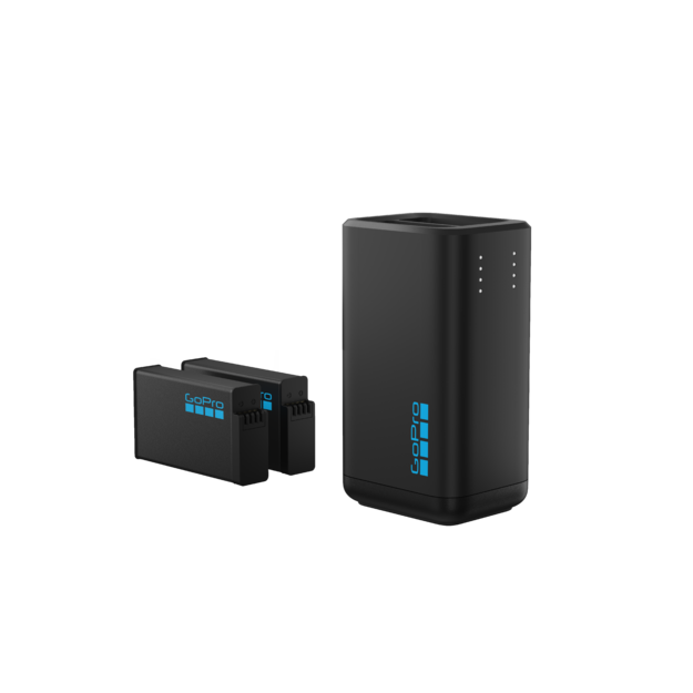 GoPro - Dual Battery Charger For MAX2 - 2 Enuro Batteries Included