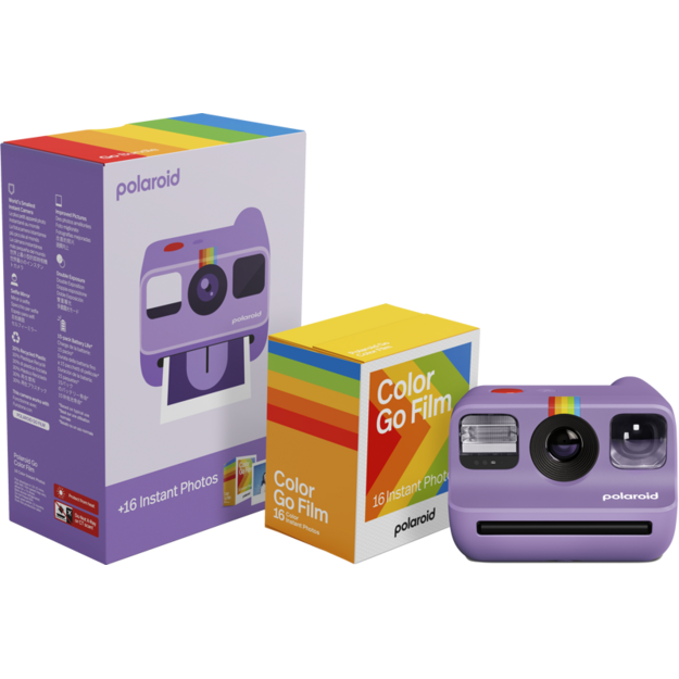 Polaroid - Go Gen 2 Purple + Color Film Bundle (16 Photos)