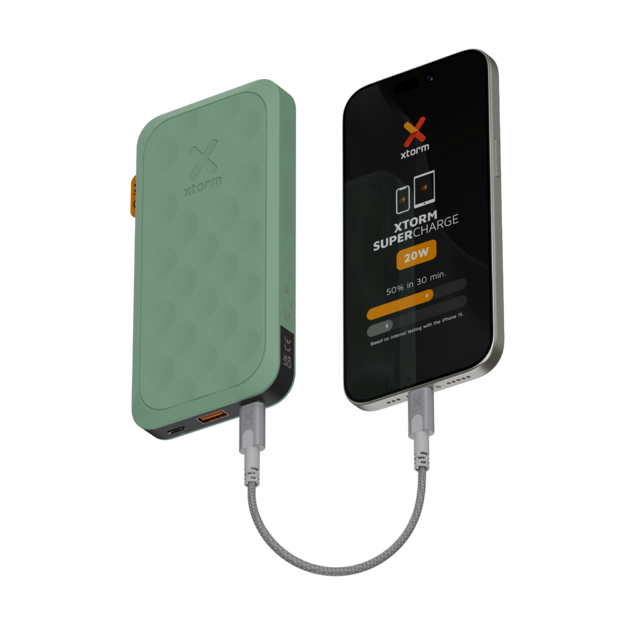 Xtorm - 20W Fuel Series Powerbank 10.000mAh - Sage Green