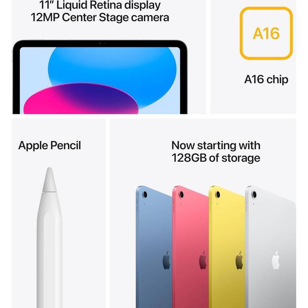 Apple - iPad A16 Wi-Fi - 256 GB - 11