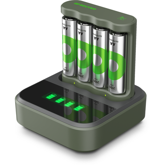 GP - ReCyko Everyday Battery Charger, B441 (USB) + Dock D451, incl. 4 x AA 2100 mAh Batteries