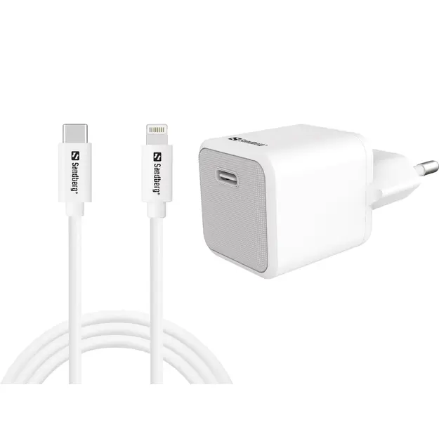 Sandberg - USB-C AC Charger 20W +Lightning 1M