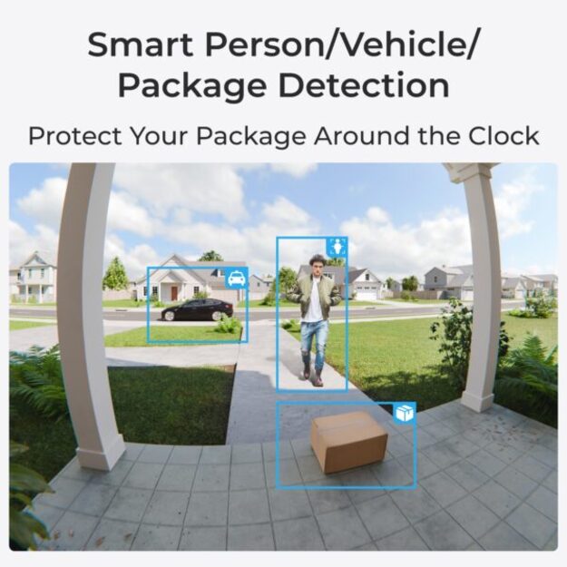 Reolink – Video Doorbell (Battery) Smart 2K Wi-Fi – White