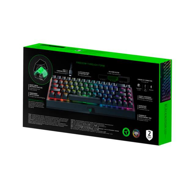 Razer - Blackwidow V3 Mini Hyperspeed (Yellow Switch) - US