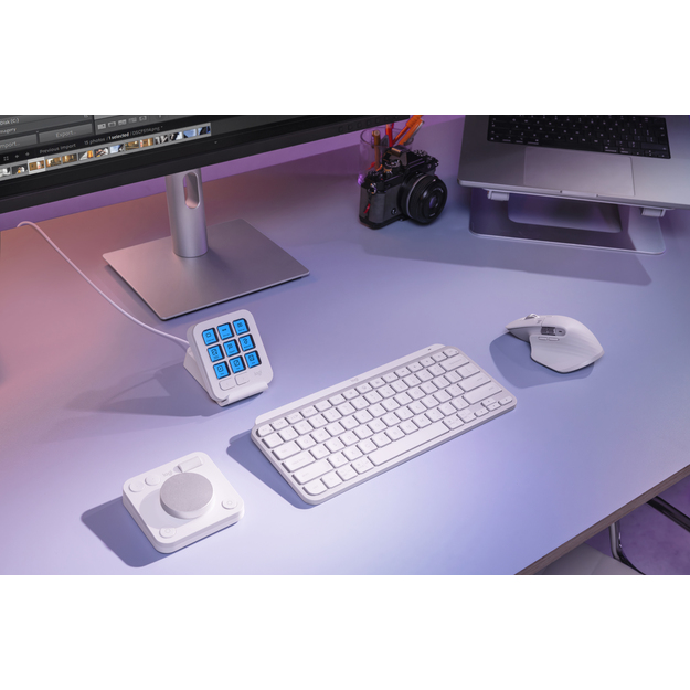 Logitech - MX Creative Console - Pale Grey