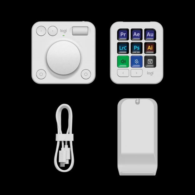 Logitech - MX Creative Console - Pale Grey