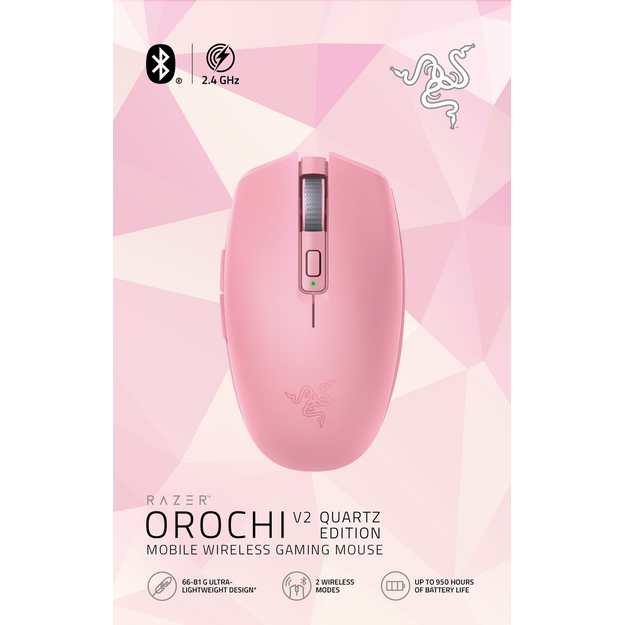 Razer - Orochi V2 Wireless  Mouse - Quartz