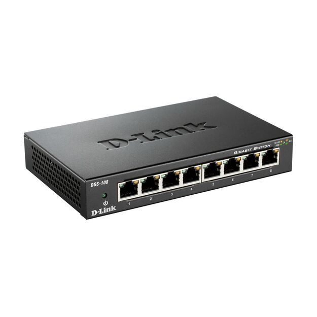 D-Link - 8-Port Gigabit Ethernet Metal DGS-108GL/E