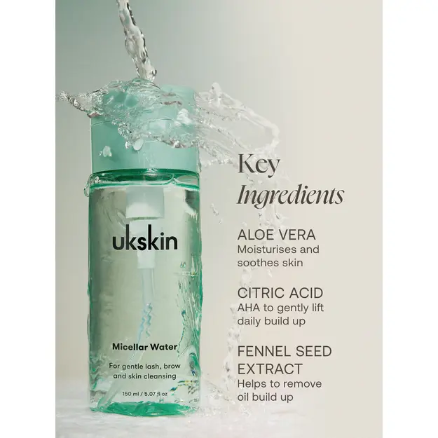 UKLASH - Micellar Water - Lash & Brow Wash - 150ml