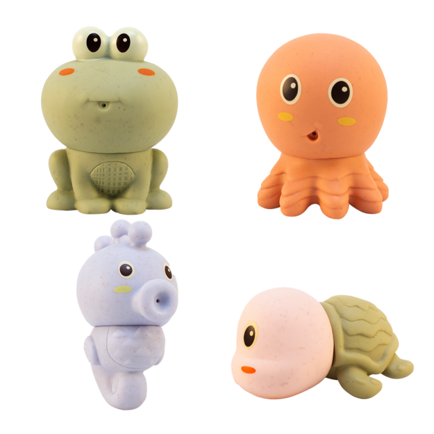 Magni - Bath Animals in Box, 4 pcs. Hygenic+Wheat Straw (5747)