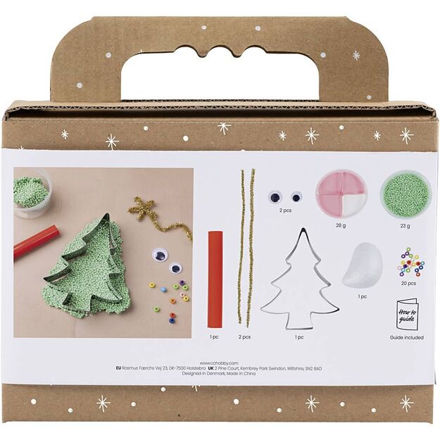 Mini Craft Kit Modelling - Christmas tree monster - assorted colours (977829)