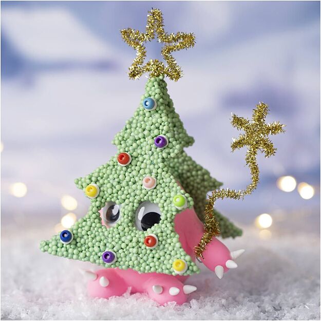 Mini Craft Kit Modelling - Christmas tree monster - assorted colours (977829)
