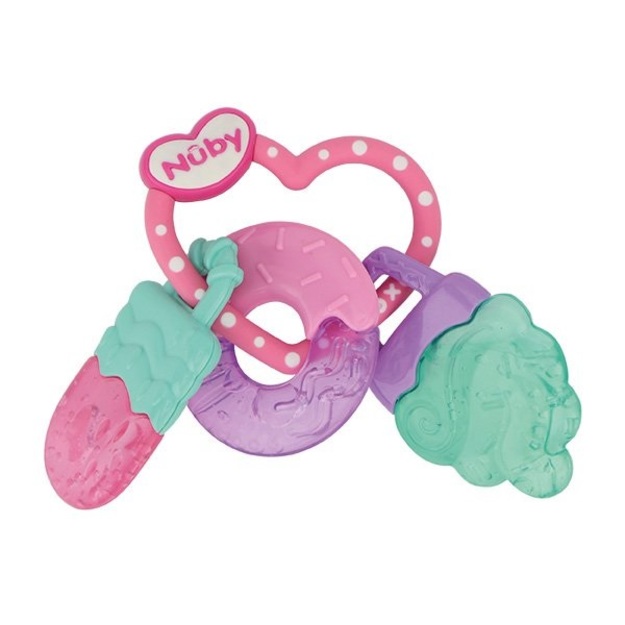 Nuby - Icy Bite Sweets Teether Pink/Turqoise/Purple + 3 M (708060)