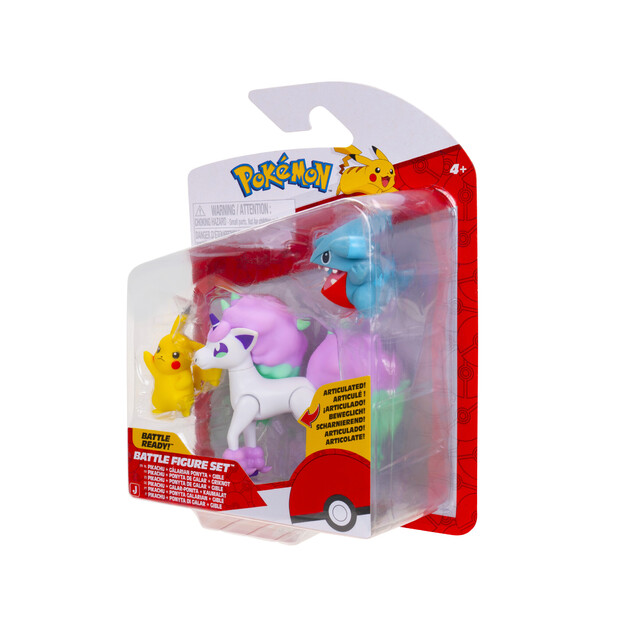 Pokémon - Battle Figure 3 pack - Pikachu, Gible & Ponyta (PKW4097)