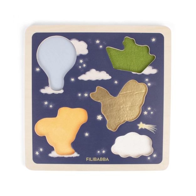 Filibabba - Wooden sensory puzzle - Little Adventurers (FI-03828)