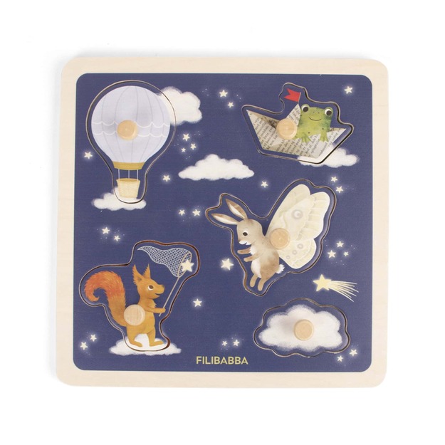 Filibabba - Wooden sensory puzzle - Little Adventurers (FI-03828)