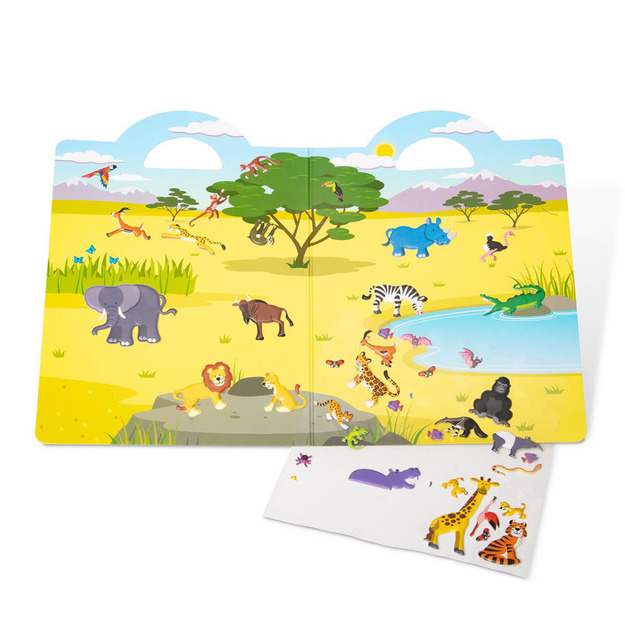 Melissa & Doug - Reusable Puffy Stickers Playset Safari (806037)