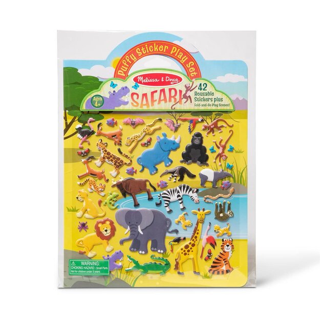 Melissa & Doug - Reusable Puffy Stickers Playset Safari (806037)