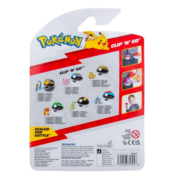 Pokémon - Clip N Go Squirtle with Lure Ball (PKW4164)