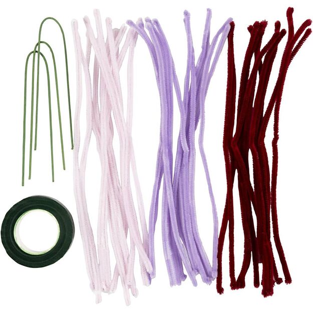 Mini DIY Kit - Chenille flowers (977759)