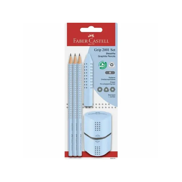 Faber-Castell - Grip 2001 set - Sky Blue blister card (580074)