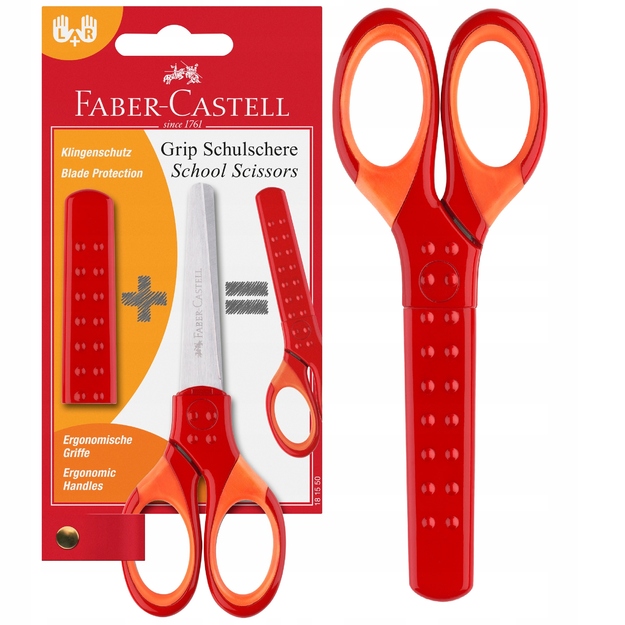 Faber-Castell - School scissors Grip - Red (181550)