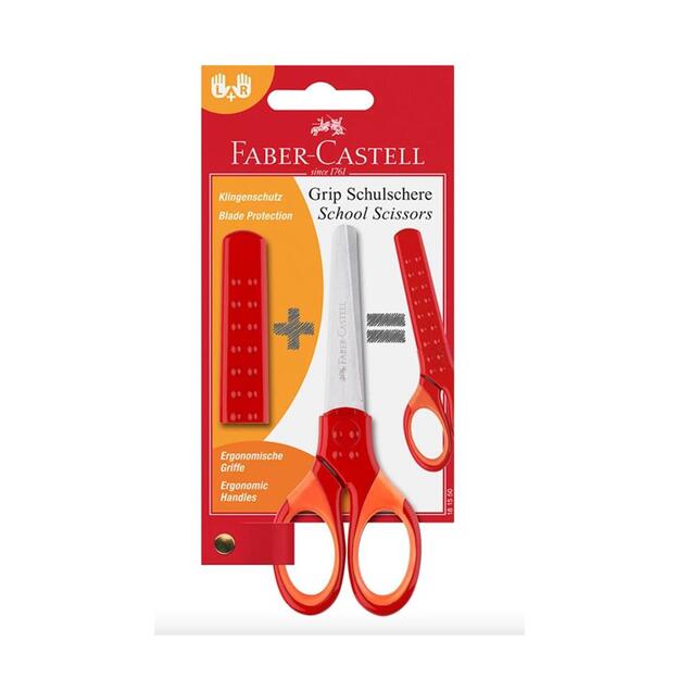 Faber-Castell - School scissors Grip - Red (181550)