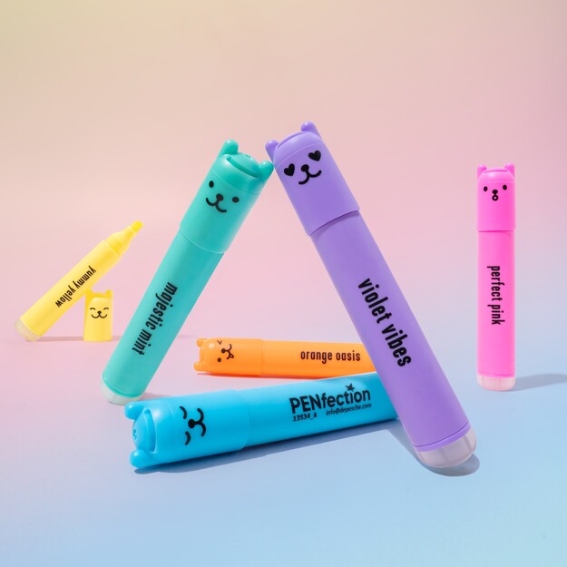 Trend - PENfection Mini Highlighter - Pastel yellow, orange, pink, purple, green, blue - Mini