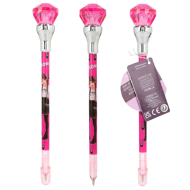 Topmodel - TOPModel Ballpen With Light Rebel Kitty - Purple, Pink (0413180)