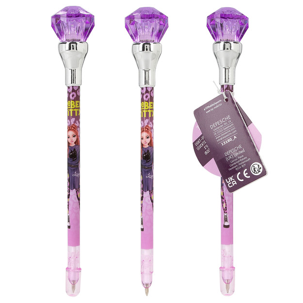 Topmodel - TOPModel Ballpen With Light Rebel Kitty - Purple, Pink (0413180)