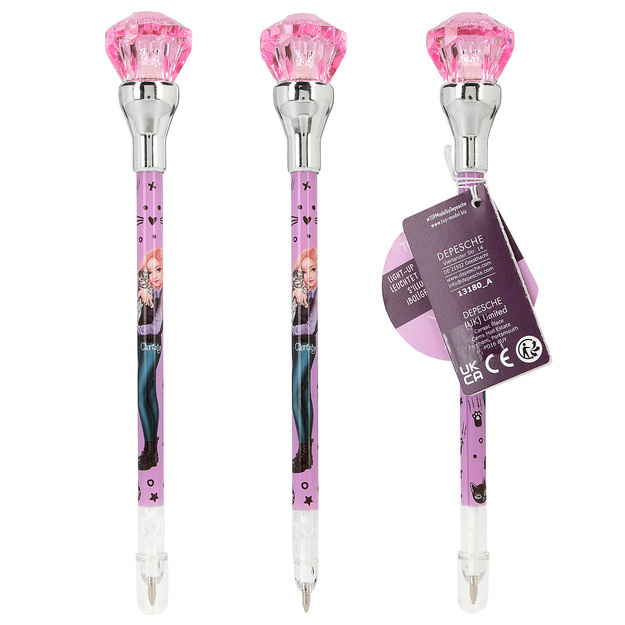 Topmodel - TOPModel Ballpen With Light Rebel Kitty - Purple, Pink (0413180)