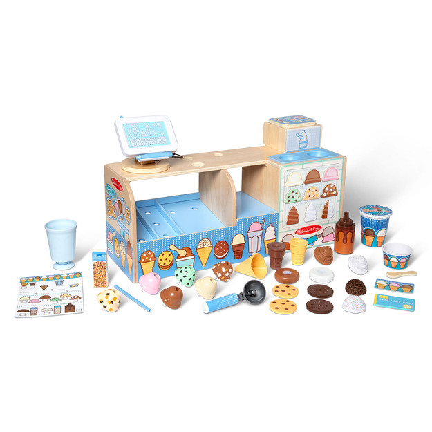 Melissa & Doug - Cool Scoops Ice Creamery Wooden Counter (806105)