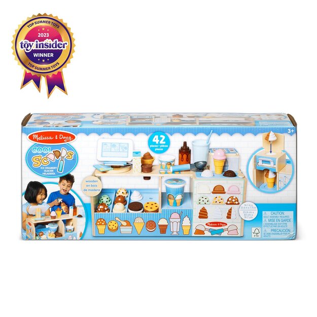 Melissa & Doug - Cool Scoops Ice Creamery Wooden Counter (806105)