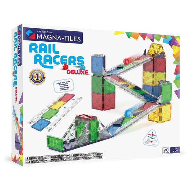 MAGNA-TILES - Rail Racers Deluxe™ 90 Piece Set (90361)