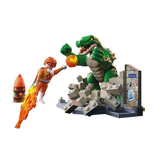 PLAYMOBIL - Heroes: Hero Battle Against Giant Lizard (71831)