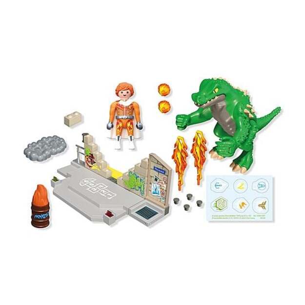 PLAYMOBIL - Heroes: Hero Battle Against Giant Lizard (71831)