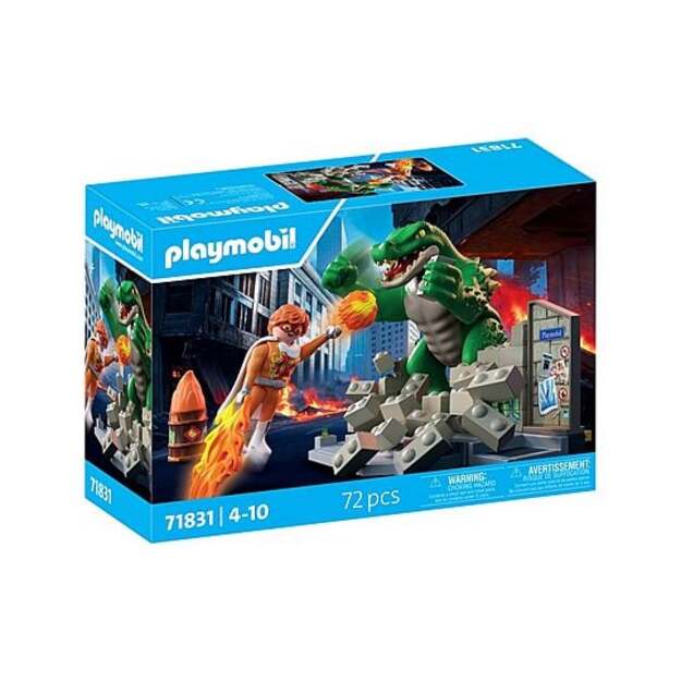 PLAYMOBIL - Heroes: Hero Battle Against Giant Lizard (71831)