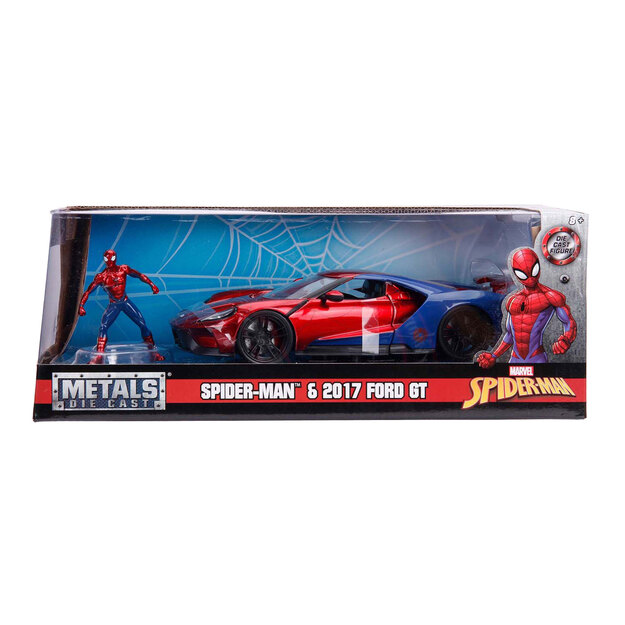 Jada - Marvel Spiderman 2017 Ford GT 1:24, 20cm (9399725314R00)