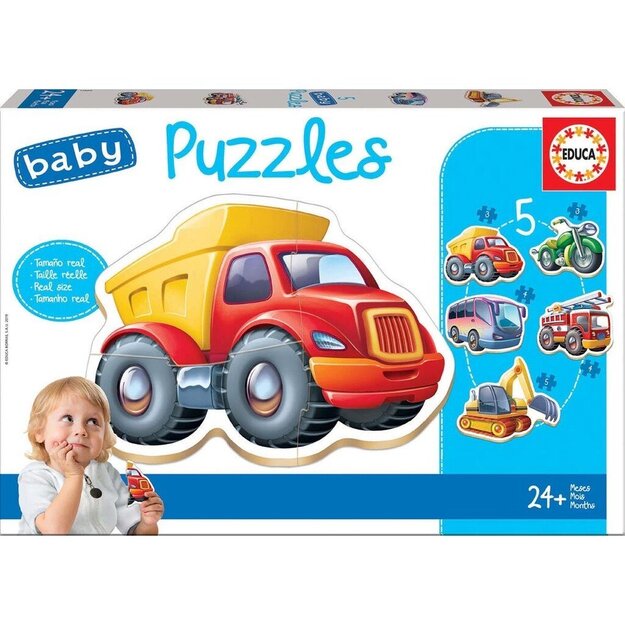 Educa - Baby Vehicles Puzzle 5 Piece Set (14866)