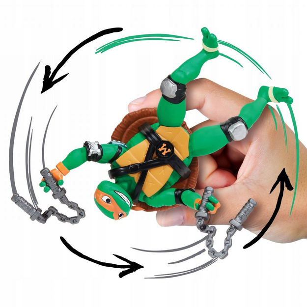 Turtles Mutant Mayhem - Basic Figures 12cm - Shell Spin Mikey