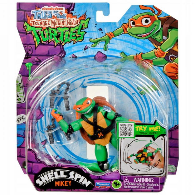 Turtles Mutant Mayhem - Basic Figures 12cm - Shell Spin Mikey