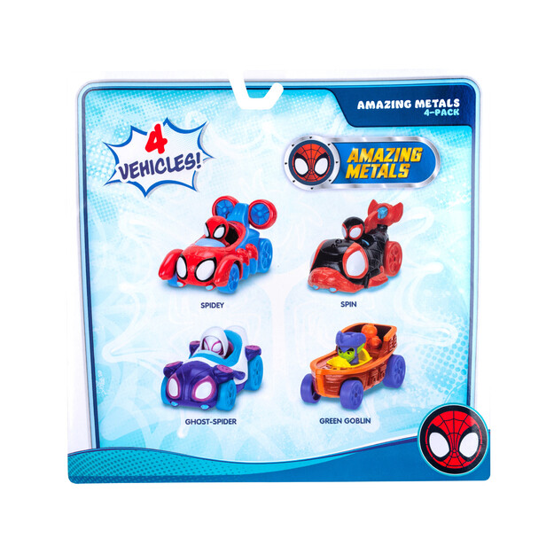 Spidey - Amazing Metals Car 4 Pack (SNF0378)