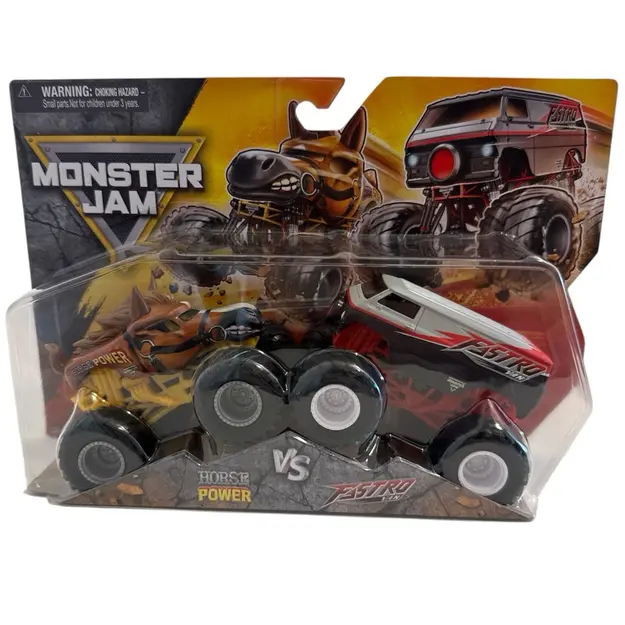 Monster Jam - 1:64 Die Cast 2 pack - Horse Power Vs Fastro Van