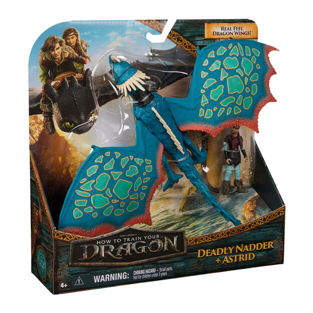 Dragons Movie - Viking and Deluxe Dragon - Deadly Naddder + Astrid