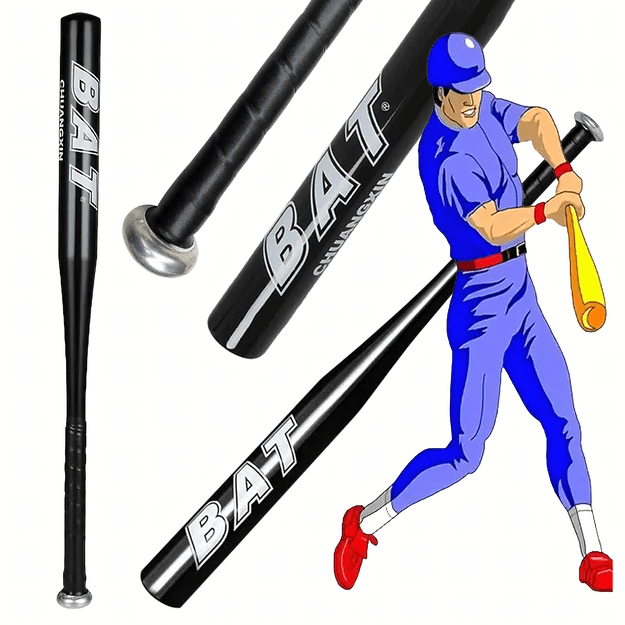 Kij Baseballowy Bejsbolowy Bat Aluminiowy 25  64cm Mocny Treningowy Czarny