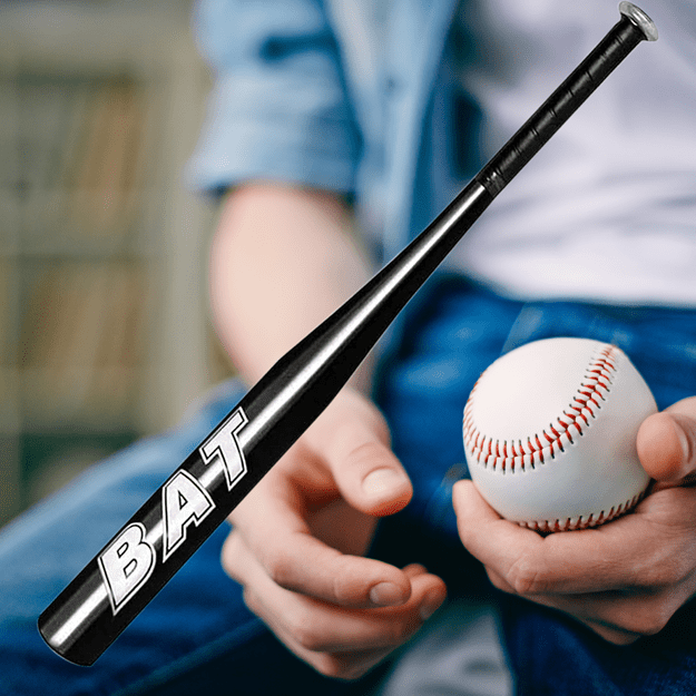 Kij Baseballowy Bejsbolowy Bat Aluminiowy 25  64cm Mocny Treningowy Czarny 10