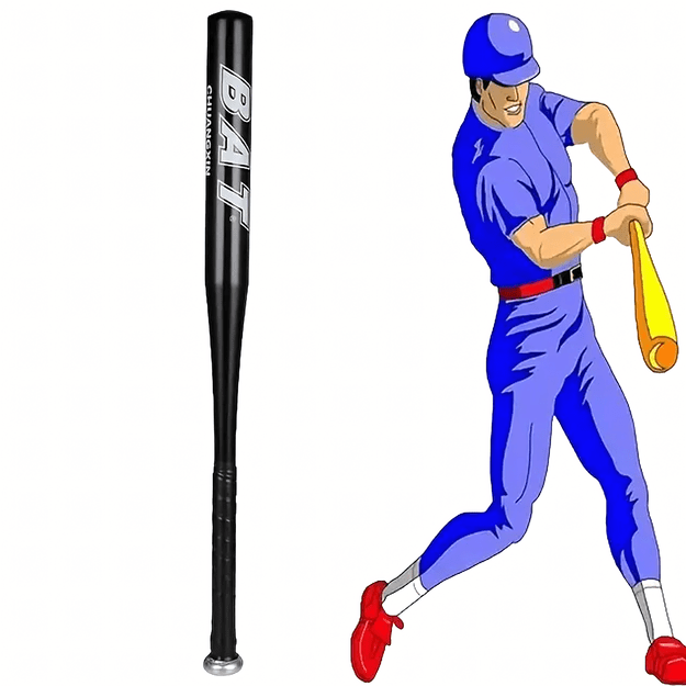 Kij Baseballowy Bejsbolowy Bat Aluminiowy 25  64cm Mocny Treningowy Czarny 1